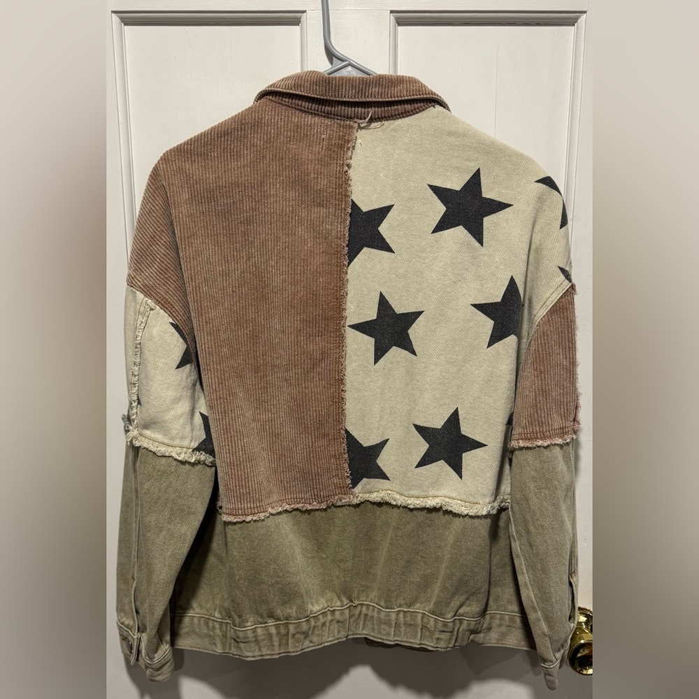NWOT POL Star Patchwork Jacket - Picture 2 of 4